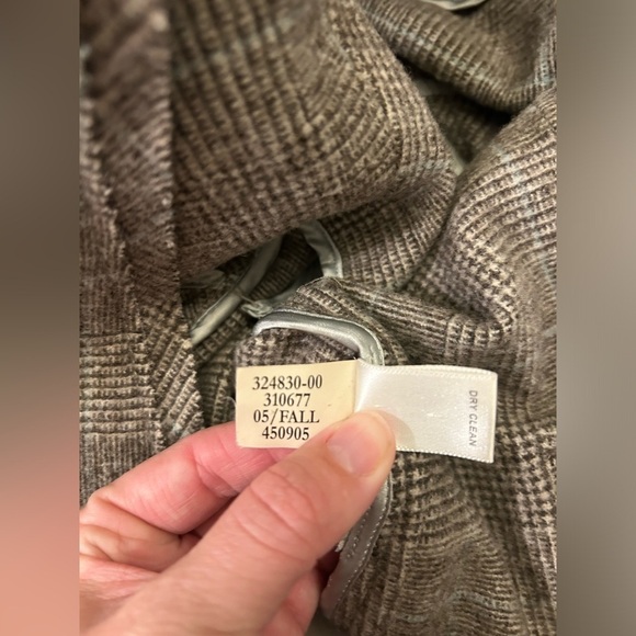 Banana Republic Blazer Wool Blend Women’s 4 Y2K Plaid Brown - Picture 5 of 13